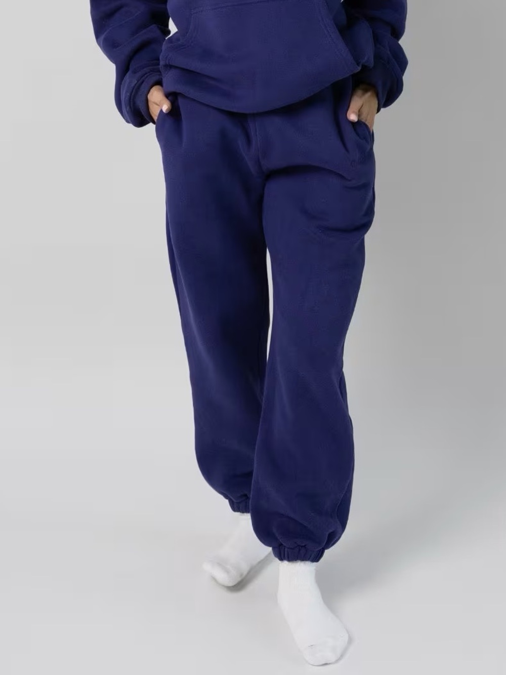 Comfrt Navy Blue Signature Fleece Loungewear Travel Unisex Jogger Sweatpants 3XL